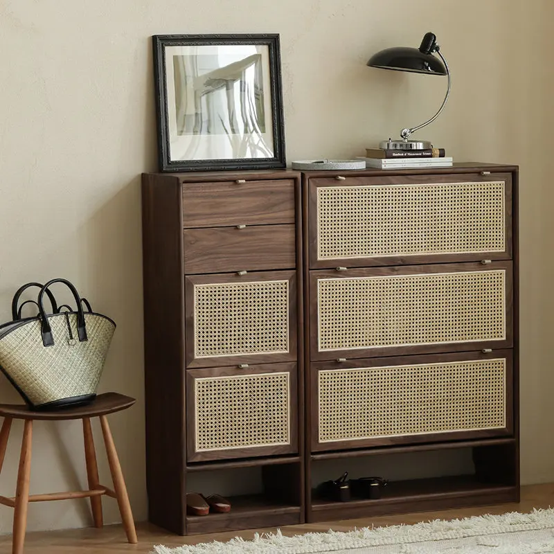 Japanese Simple Rattan Woven Shoe Cabinet Solid Wood Household Ultra Thin Entrance Large Capacity Hall Zapateros Furniture WKSC
Japanese Simple Rattan Woven Shoe Cabinet Solid Wood Household Ultra Thin Entrance Large Capacity Hall Zapateros Furniture WKSC