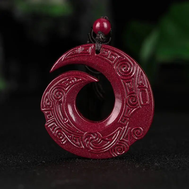 Natural Cinnabar Time-to-Time Men's and Women's Pendant Imperial Purple Gold Sand Sleep Aid Necklace This Life Year Amulet
Natural Cinnabar Time-to-Time Men's and Women's Pendant Imperial Purple Gold Sand Sleep Aid Necklace This Life Year Amulet