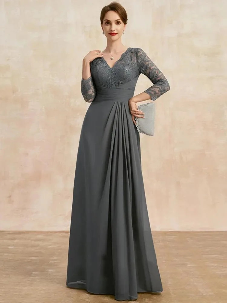 Elegant Long Sleeve V-Neck Lace Appliques A-Line Mermaid Plus Size Mother of the Bride Dress Occasion Formal Party Wedding 2023
Elegant Long Sleeve V-Neck Lace Appliques A-Line Mermaid Plus Size Mother of the Bride Dress Occasion Formal Party Wedding 2023