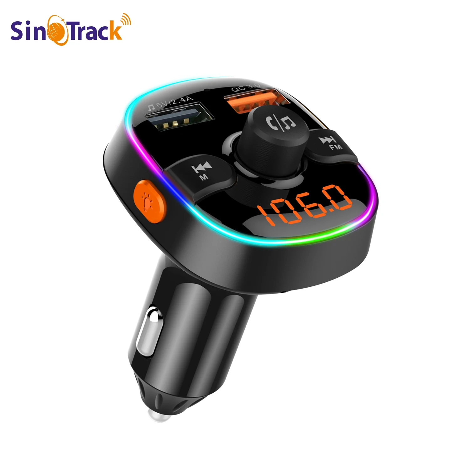 Car Bluetooth FM Transmitter for Car Hi-Fi Wireless Radio Adapter with RGB Light QC3.0 Quick Charge Hands free Calli 
Car Bluetooth FM Transmitter for Car Hi-Fi Wireless Radio Adapter with RGB Light QC3.0 Quick Charge Hands free Calli