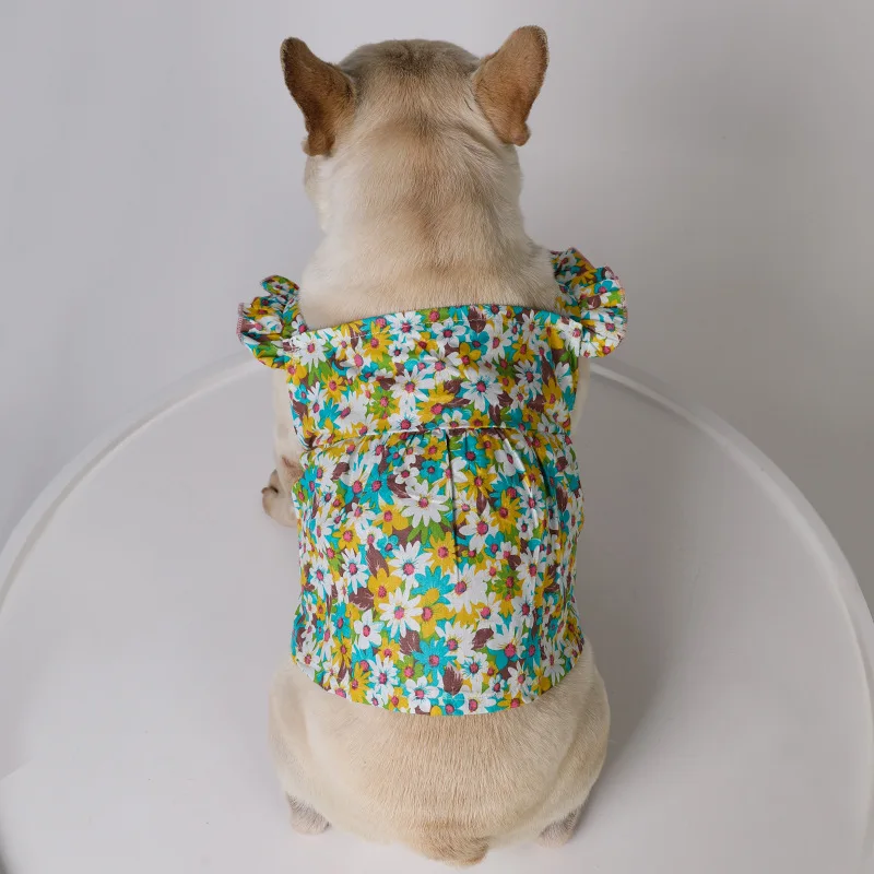 

Pug Clothes Summer Dog Dress French Bulldog Costume Skirt Poodle Pomeranian Schnauzer Bichon Cat Dresses Pet Apparel Dropship