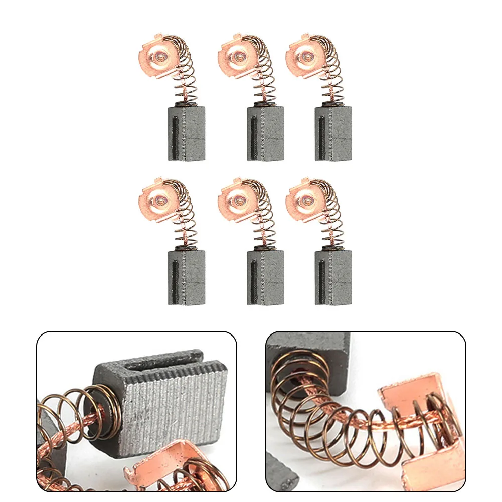 6pcs Carbon Brushes 5x8x12mm Spare Replacement Parts For Black Decker Angle Grinder Electric Motor Tools Accessories
6pcs Carbon Brushes 5x8x12mm Spare Replacement Parts For Black Decker Angle Grinder Electric Motor Tools Accessories