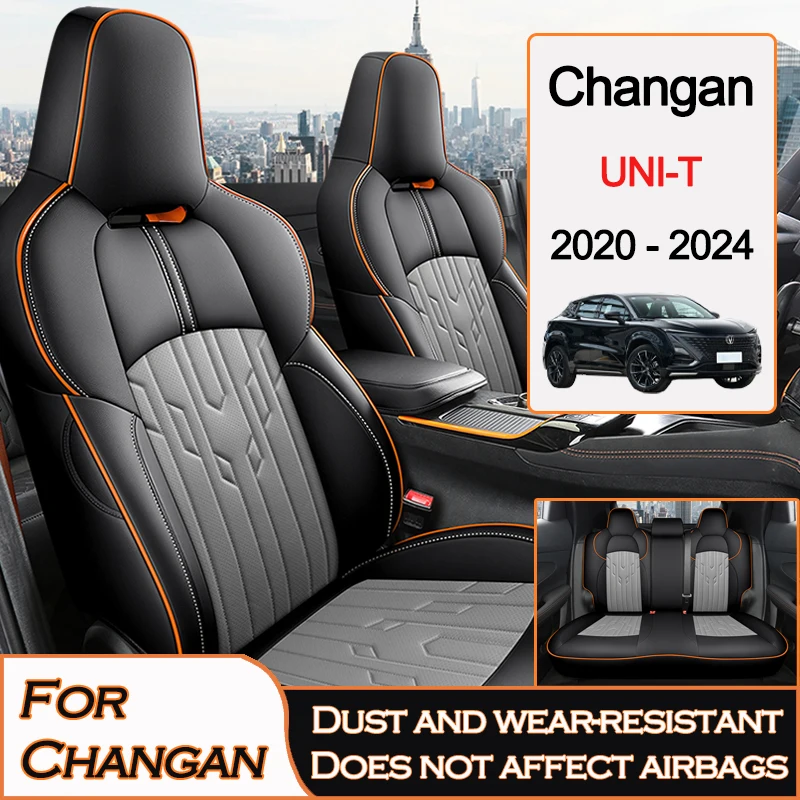 

High Auto Car Seat Cushion Cover for Changan UNI-T 2020 2021 2022 2023 2024 Four Seasons Universal Seat Aviation High Leather