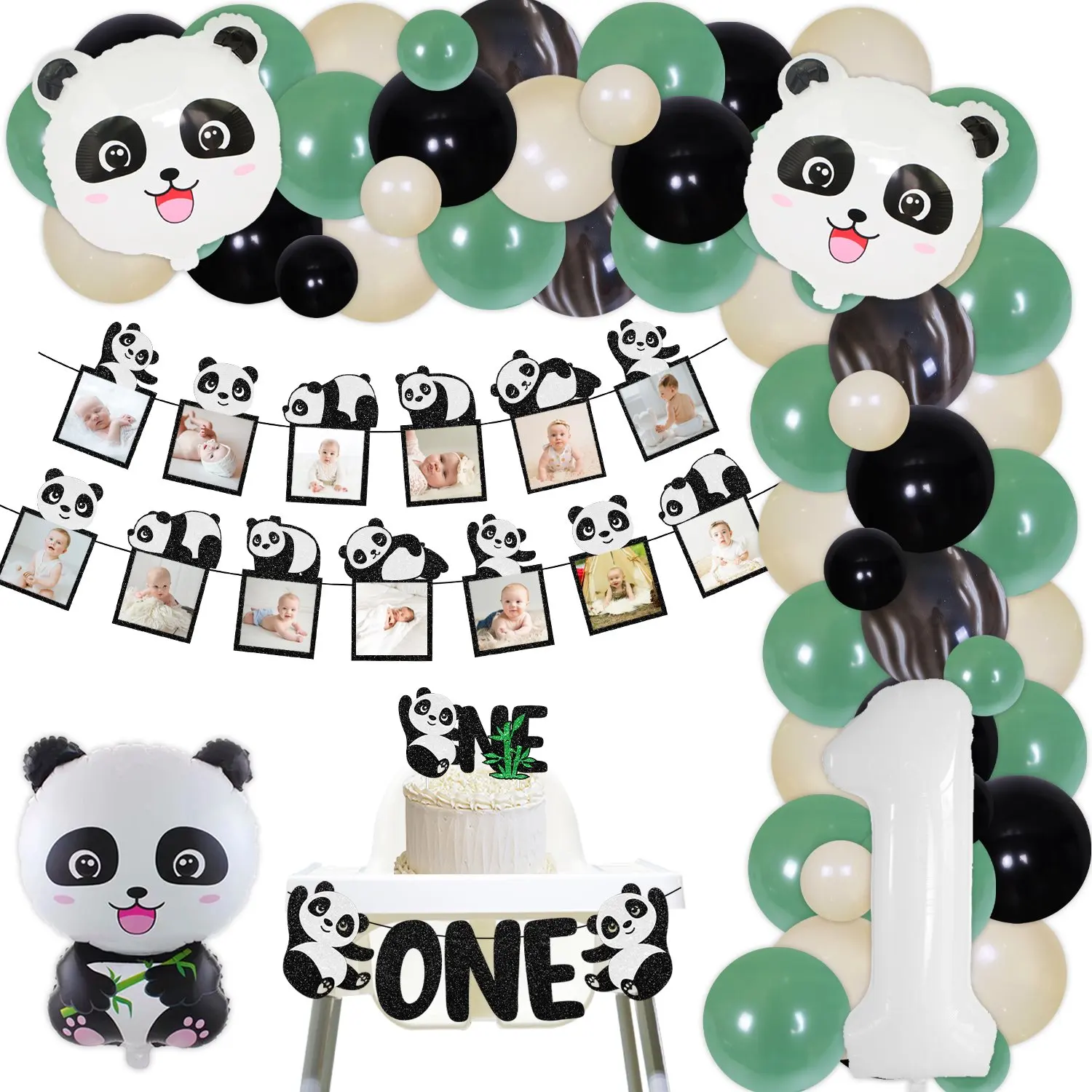 Panda 1st Birthday Party Decoration for Boys and Girls Panda Balloon Garland Kit Photo Banner for Kids First Birthday Supplies
Panda 1st Birthday Party Decoration for Boys and Girls Panda Balloon Garland Kit Photo Banner for Kids First Birthday Supplies