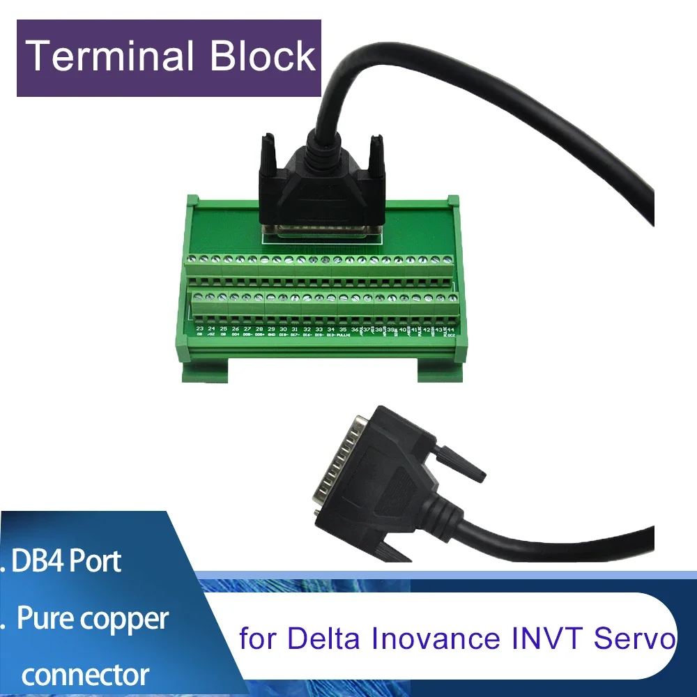 

ASD-MDDS44 Relay Terminal Adapter Board for Delta B2 Inovance INVT Servo CN1 DB Track Type Terminal Block IO Module