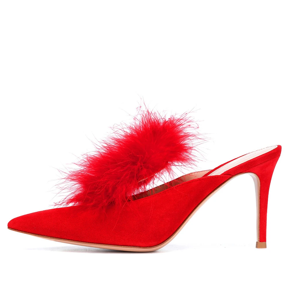 Womens Pointed Toe Mules Pumps 2023 New Stilettos High Heels Fur Slippers Elegant Party Heels Black Furry Slides Shoes Plus Size
Womens Pointed Toe Mules Pumps 2023 New Stilettos High Heels Fur Slippers Elegant Party Heels Black Furry Slides Shoes Plus Size