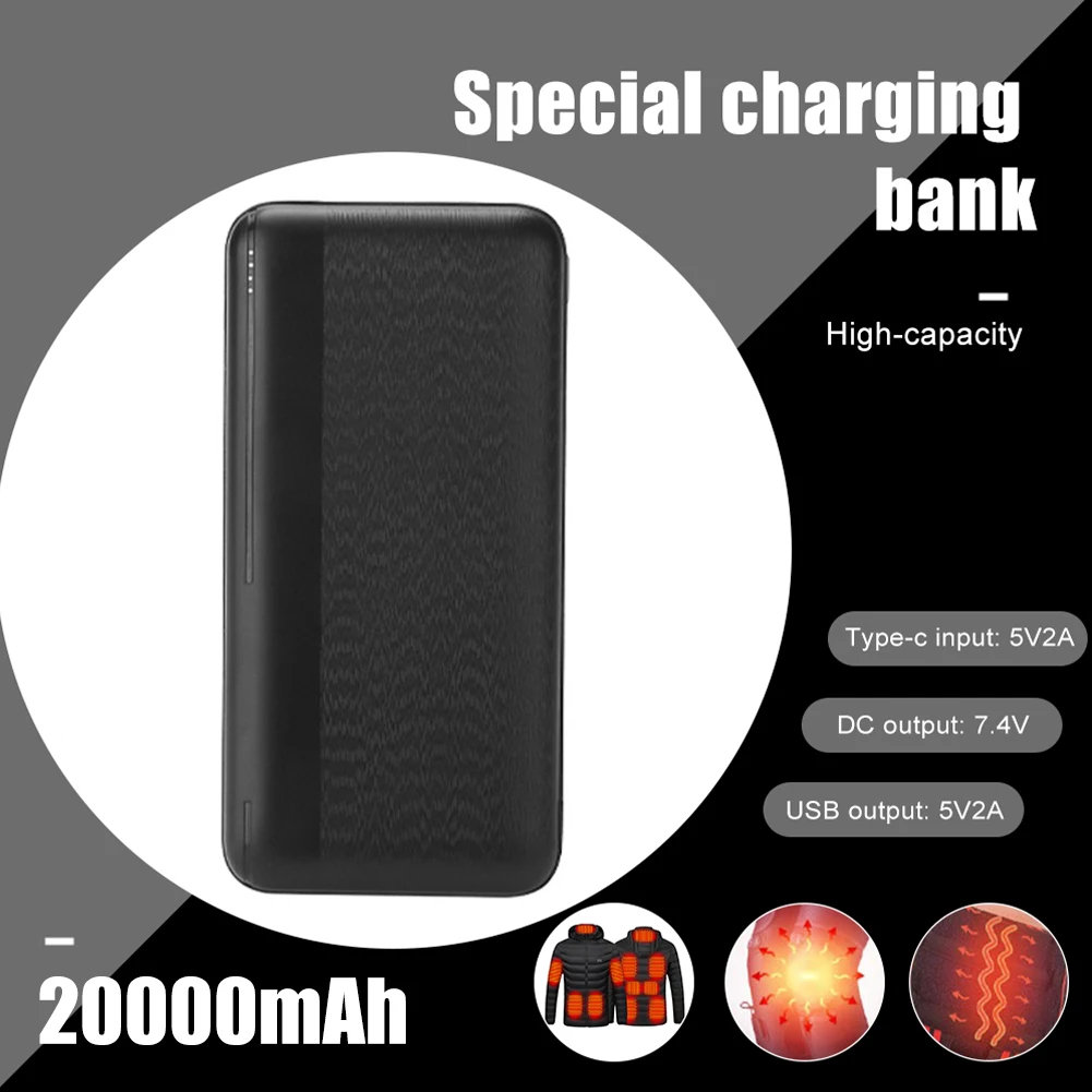 20000mAh Power Bank 5V/2A Micro/Type-C Out Portable Fast Charger External Battery Pack For Heating Vest Jacket Scarf Socks Phone
20000mAh Power Bank 5V/2A Micro/Type-C Out Portable Fast Charger External Battery Pack For Heating Vest Jacket Scarf Socks Phone
