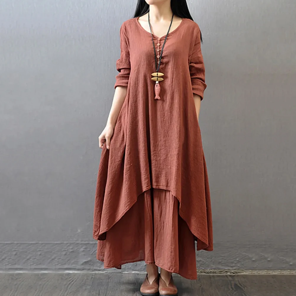 Women Elegant Linen White Dresses Bohemia Layering Vintage Robe Long Sleeve Loose Long Dress Female Autumn Vestidos
Women Elegant Linen White Dresses Bohemia Layering Vintage Robe Long Sleeve Loose Long Dress Female Autumn Vestidos
