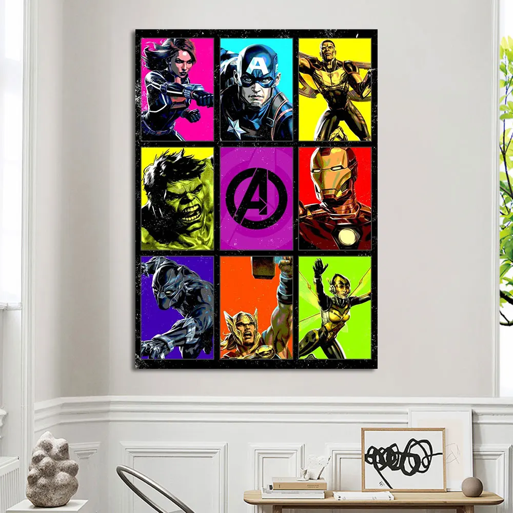 Marvel Avengers Pop Art Poster Colorful Marvel Superheros Prints Wall Art Canvas Paintings For Room Home Decoration Best Gift
Marvel Avengers Pop Art Poster Colorful Marvel Superheros Prints Wall Art Canvas Paintings For Room Home Decoration Best Gift