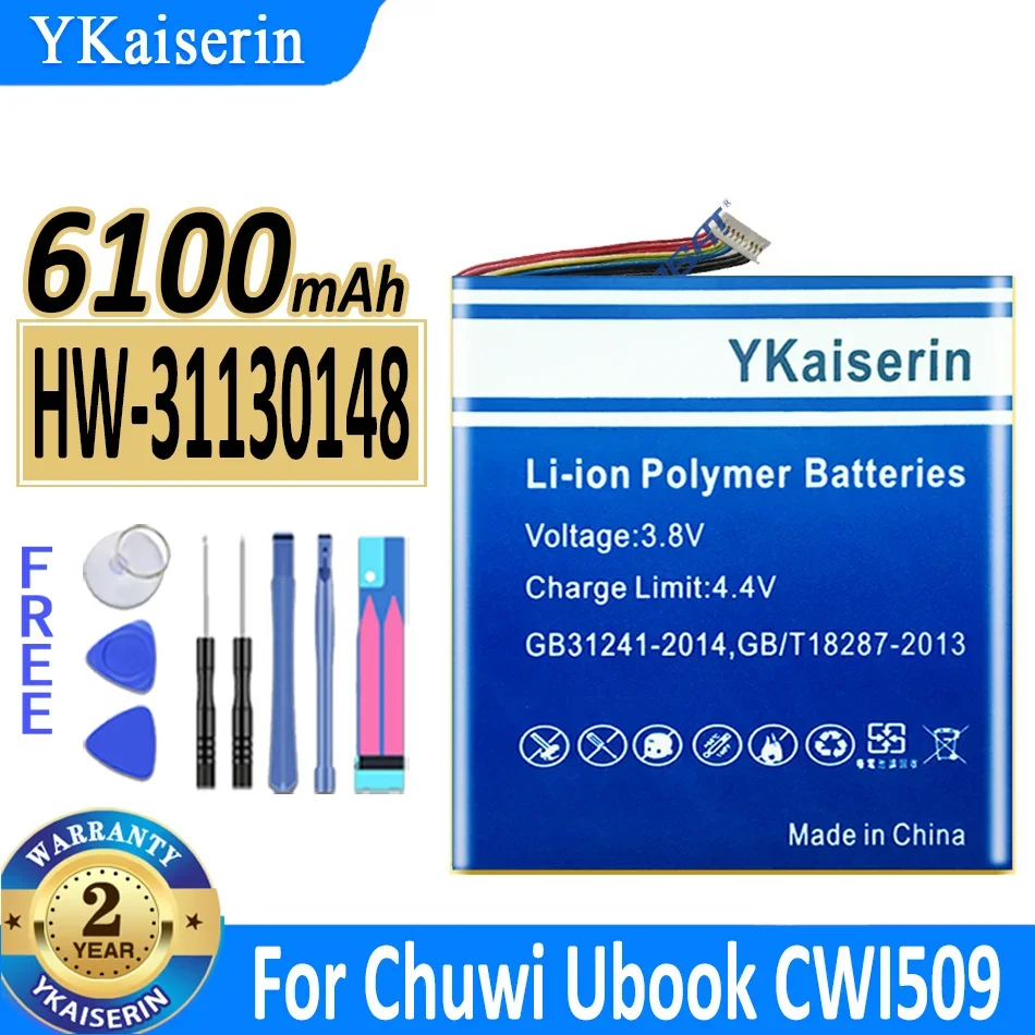 

6100mAh YKaiserin Battery HW-31130148 H-31130148P For Chuwi Ubook CWI509 Tablet PC 7-wire Bateria