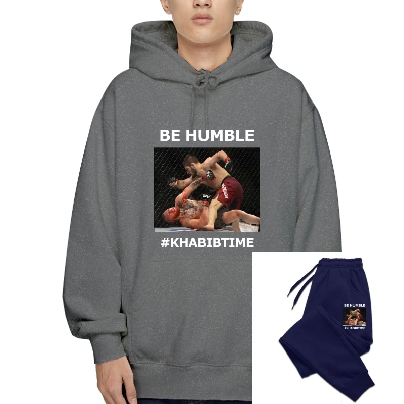 

Khabib Nurmagomedov Vs Conor McGregor - BE HUMBLE Black T-Sweatshirt Hoodies Fleece Cool Casual pride Outerwear men Unisex Fas