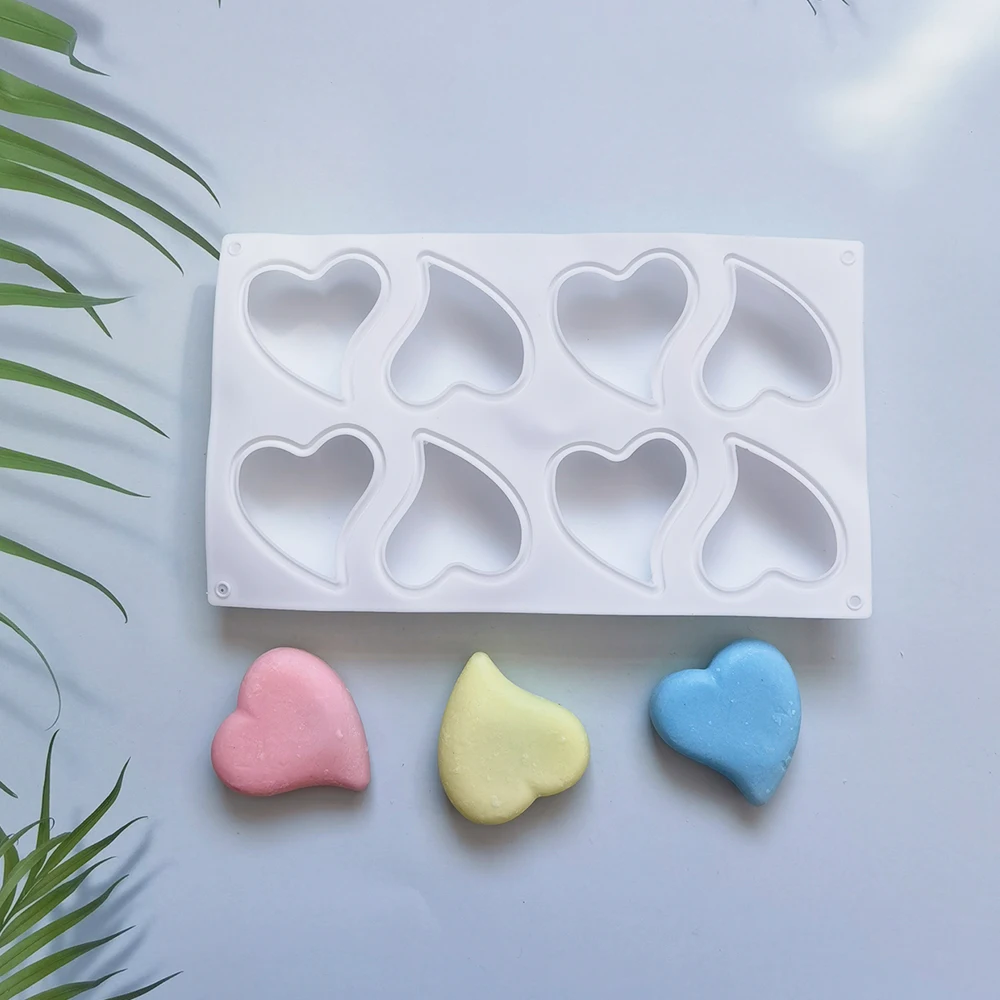

Peach Heart Cake Silicone Mold 3D Mousse Handmade Soap Making Pastry Jelly Egg Tart Bread Mold Baking Tool