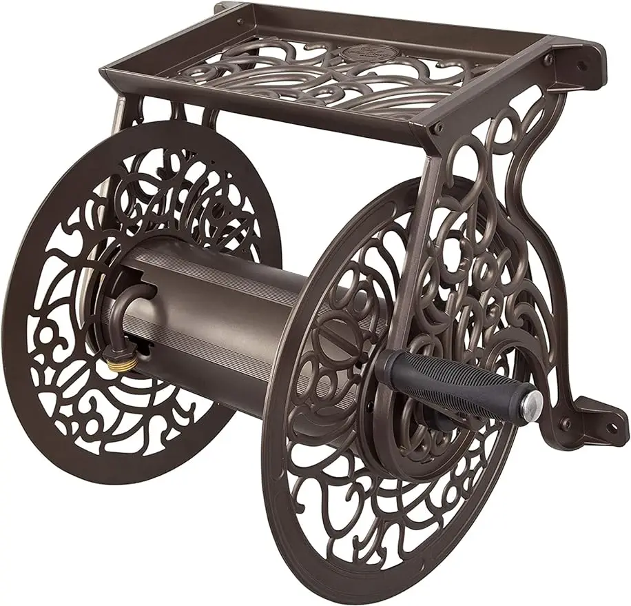 Liberty GARDEN 704 Decorative Cast Aluminum Wall Mount Garden Hose Reel, Holds 125-Feet of 5/8-Inch Hose - Bronze
Liberty GARDEN 704 Decorative Cast Aluminum Wall Mount Garden Hose Reel, Holds 125-Feet of 5/8-Inch Hose - Bronze