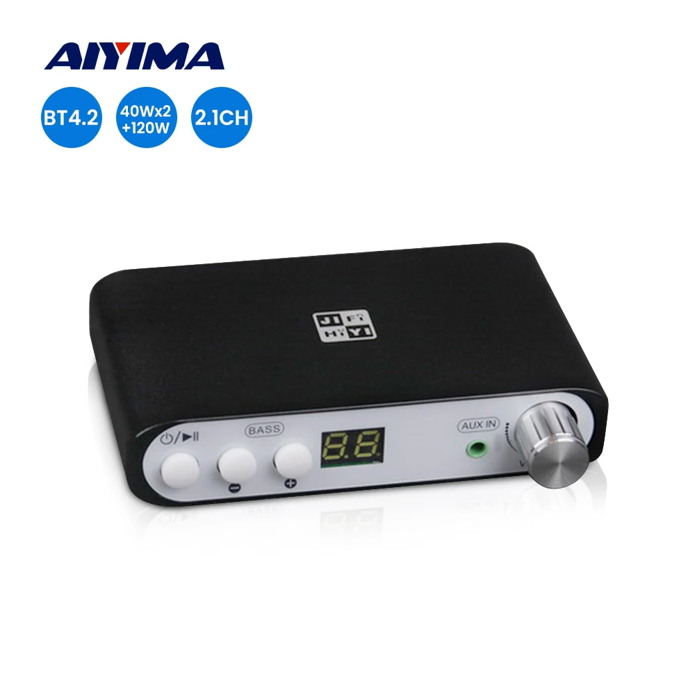 

AIYIMA Bluetooth 5.0 Power Amplifier DSP 2.1 Audio Amplifiers Home Sound Speaker Amplificador Independent Volume Control