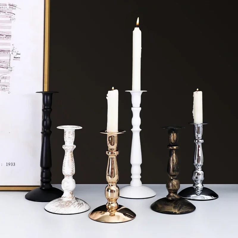 

European restaurant candle holder Ornaments home decoration Metal candle holder wedding decoration romantic candlelight dinner