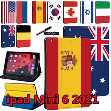 Case for Apple for IPad Mini 6 8.3" 2021 A2567 A2568 A2569 Funda Anti-fall Stand Pu Leather Flag Pattern Tablet Cases for Mini 6
Case for Apple for IPad Mini 6 8.3" 2021 A2567 A2568 A2569 Funda Anti-fall Stand Pu Leather Flag Pattern Tablet Cases for Mini 6