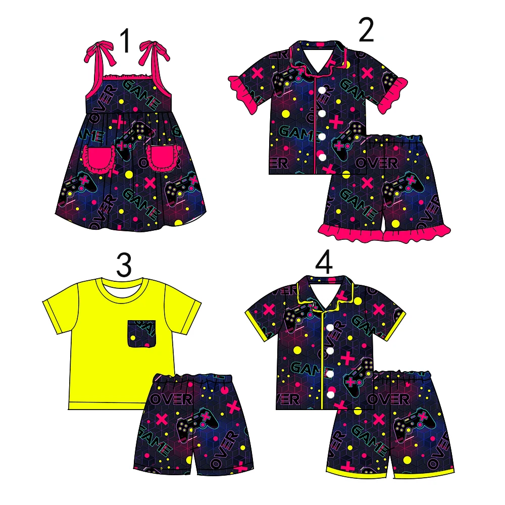 Boutique Kids Family Clothes Summer Girls Game Over Outfits Shorts Robot Boys Sets Matches Kids Pajamas
Boutique Kids Family Clothes Summer Girls Game Over Outfits Shorts Robot Boys Sets Matches Kids Pajamas