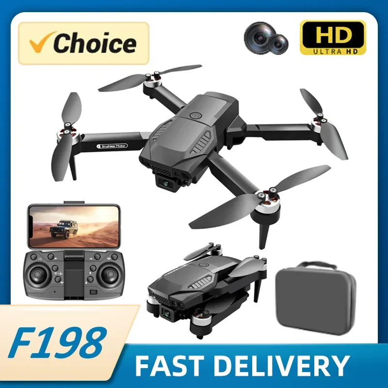 

F198 Drone Professional Dual Camera With 1080P WIFI FPV HD Aerial Photography Wide Angle Brushless RC Foldable Quadcopter