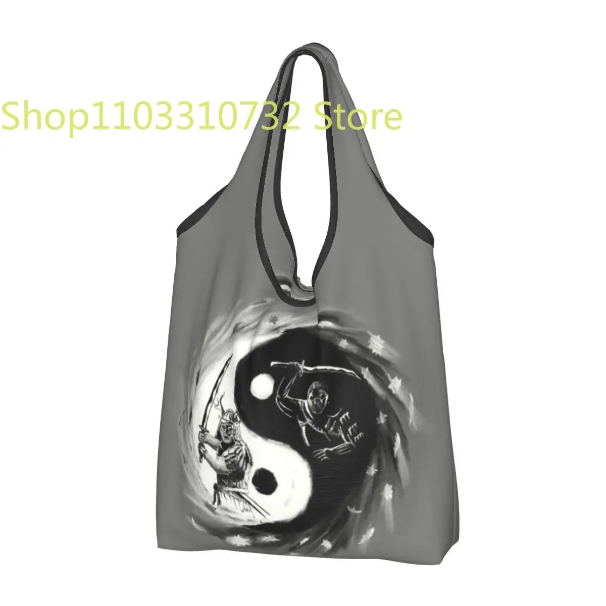 Fashion Good And Ghost Shopping Tote Bag Portable Yin Yang Japan Samurai Groceries Shoulder Shopper Bag
Fashion Good And Ghost Shopping Tote Bag Portable Yin Yang Japan Samurai Groceries Shoulder Shopper Bag