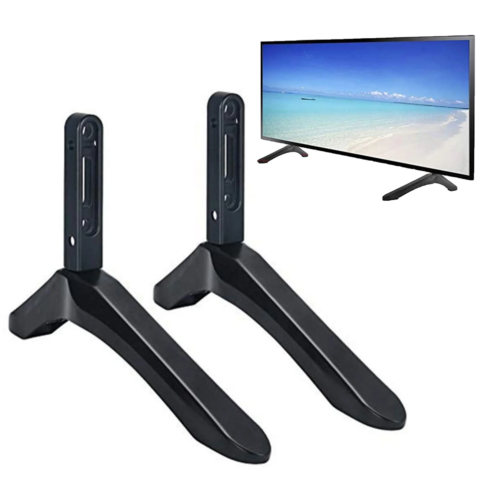 

Universal TV Base Pedestal Feet TV Stand Mount TV Legs for Most Televisions with Mounting Hole Distance from 2cm-5cm Home Use