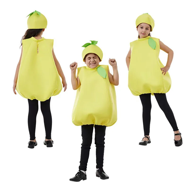 Kids Boys Fruits Cosplay Costume Children Lemon Performance Clothes Girls Vest Coat Set Outfits Halloween Carnival Party Suit
Kids Boys Fruits Cosplay Costume Children Lemon Performance Clothes Girls Vest Coat Set Outfits Halloween Carnival Party Suit