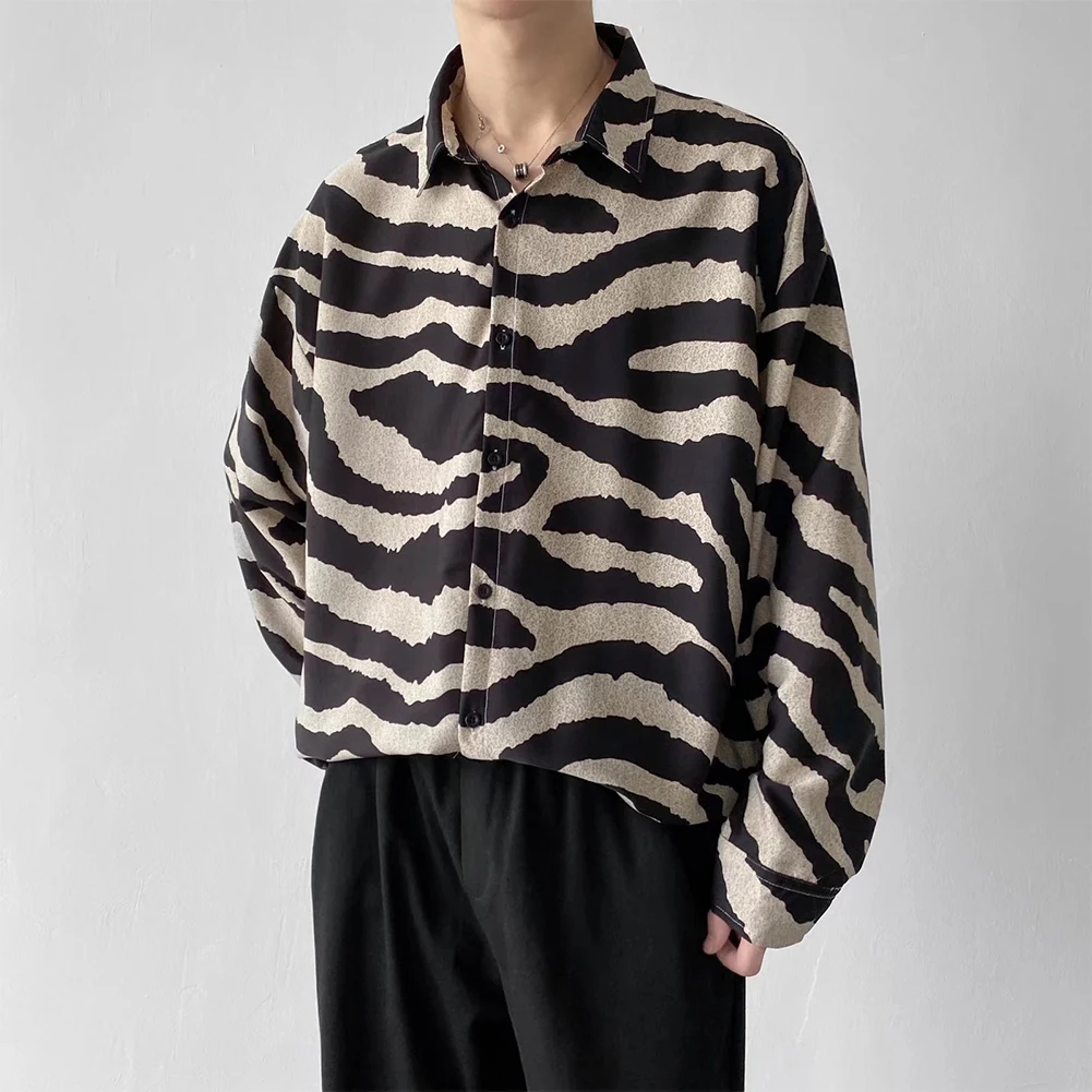 Mens Autumn Zebra Pattern Lapel Long Sleeves Button Front Brawny Buffalo Flannel Stripe Casual Shirt Casual Fashion Men Shirts
Mens Autumn Zebra Pattern Lapel Long Sleeves Button Front Brawny Buffalo Flannel Stripe Casual Shirt Casual Fashion Men Shirts