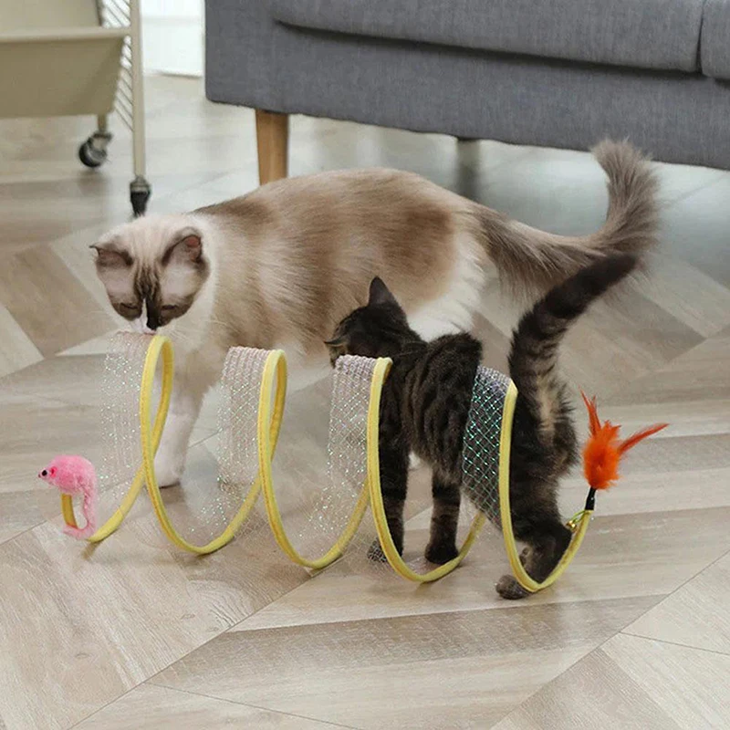 

Cats Tunnel Foldable Pet Cat Toys Kitty Pet Training Interactive Fun Toy Tunnel Bored For Puppy Kitten Rabbit Play Tunnel Tube