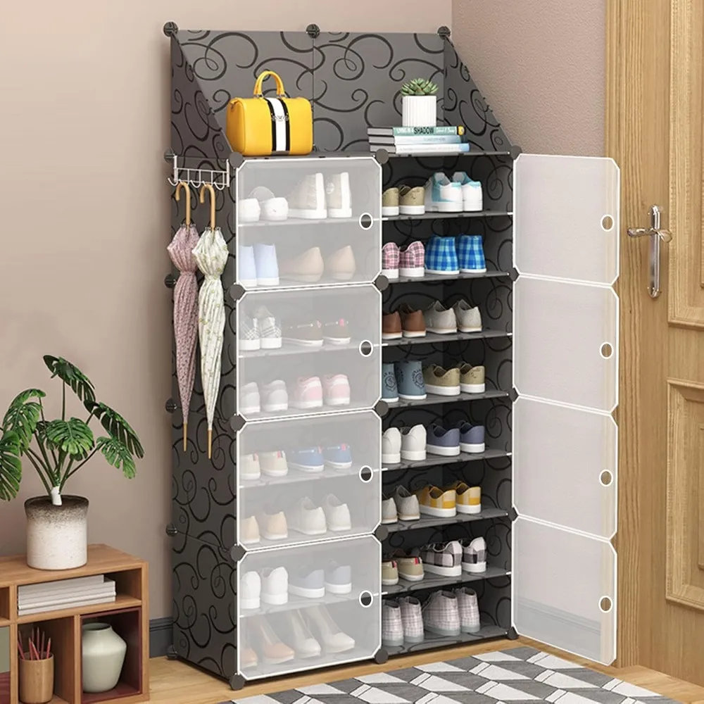 Shoe Rack Cabinet with Doors, Key Holder, Portable Shoes Organizer, Expandable Standing Rack, Storage Shoes, Boots
Shoe Rack Cabinet with Doors, Key Holder, Portable Shoes Organizer, Expandable Standing Rack, Storage Shoes, Boots