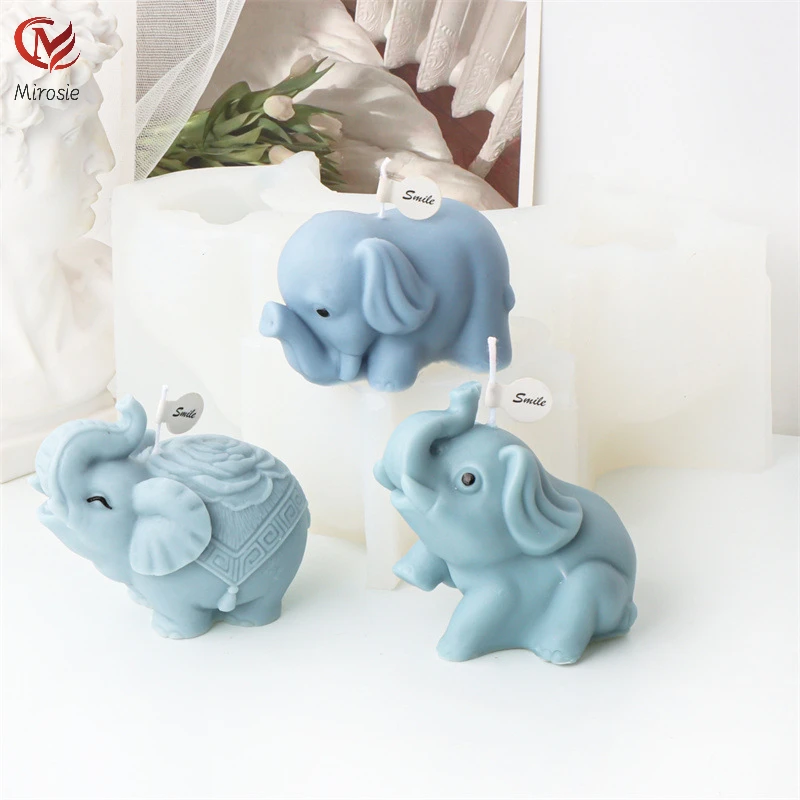 Mirosie New Cartoon Long-nosed Baby Elephant Candle Silicone Mold Three-dimensional Animal Plaster Resin Mold Home Decoration
Mirosie New Cartoon Long-nosed Baby Elephant Candle Silicone Mold Three-dimensional Animal Plaster Resin Mold Home Decoration
