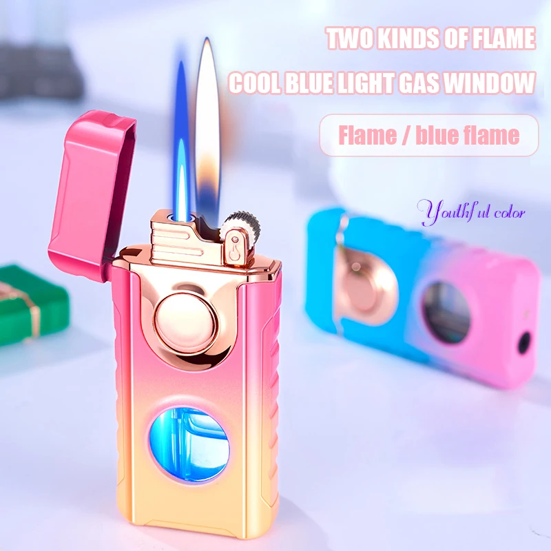 Double Fire Lighter, Creative Gradient Color, Transparent, Visible Gas Window, LED Blue Light, Two Way Flame, Man Gift
Double Fire Lighter, Creative Gradient Color, Transparent, Visible Gas Window, LED Blue Light, Two Way Flame, Man Gift