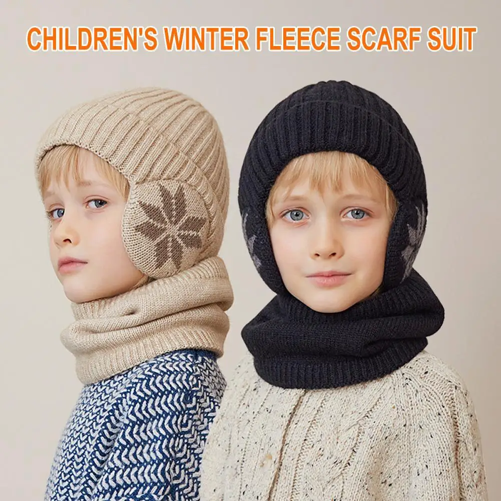 Fashion Children Adult Winter Warm Fleece Scarf Hat Suit Unisex Add Fur Lined Knitted-hat With Earflap Classic Outdoor A Beanie
Fashion Children Adult Winter Warm Fleece Scarf Hat Suit Unisex Add Fur Lined Knitted-hat With Earflap Classic Outdoor A Beanie
