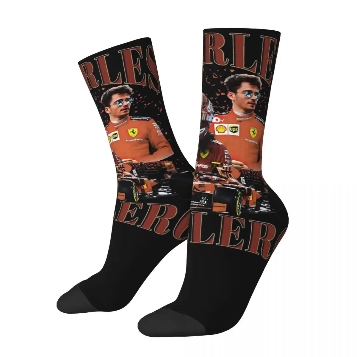

Men's Women's Racer Charles Leclerc Victory Racing Race Socks Cute Funny Happy Socks Novelty Accessories Middle Tube Crew Socks