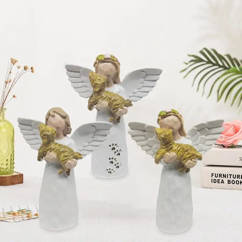 Angel Statue Resin Cherubs White Angel Ornaments With Dog Dedicate Cherub Statue Sculpture Indoor Outdoor Home Decoration Cute
Angel Statue Resin Cherubs White Angel Ornaments With Dog Dedicate Cherub Statue Sculpture Indoor Outdoor Home Decoration Cute