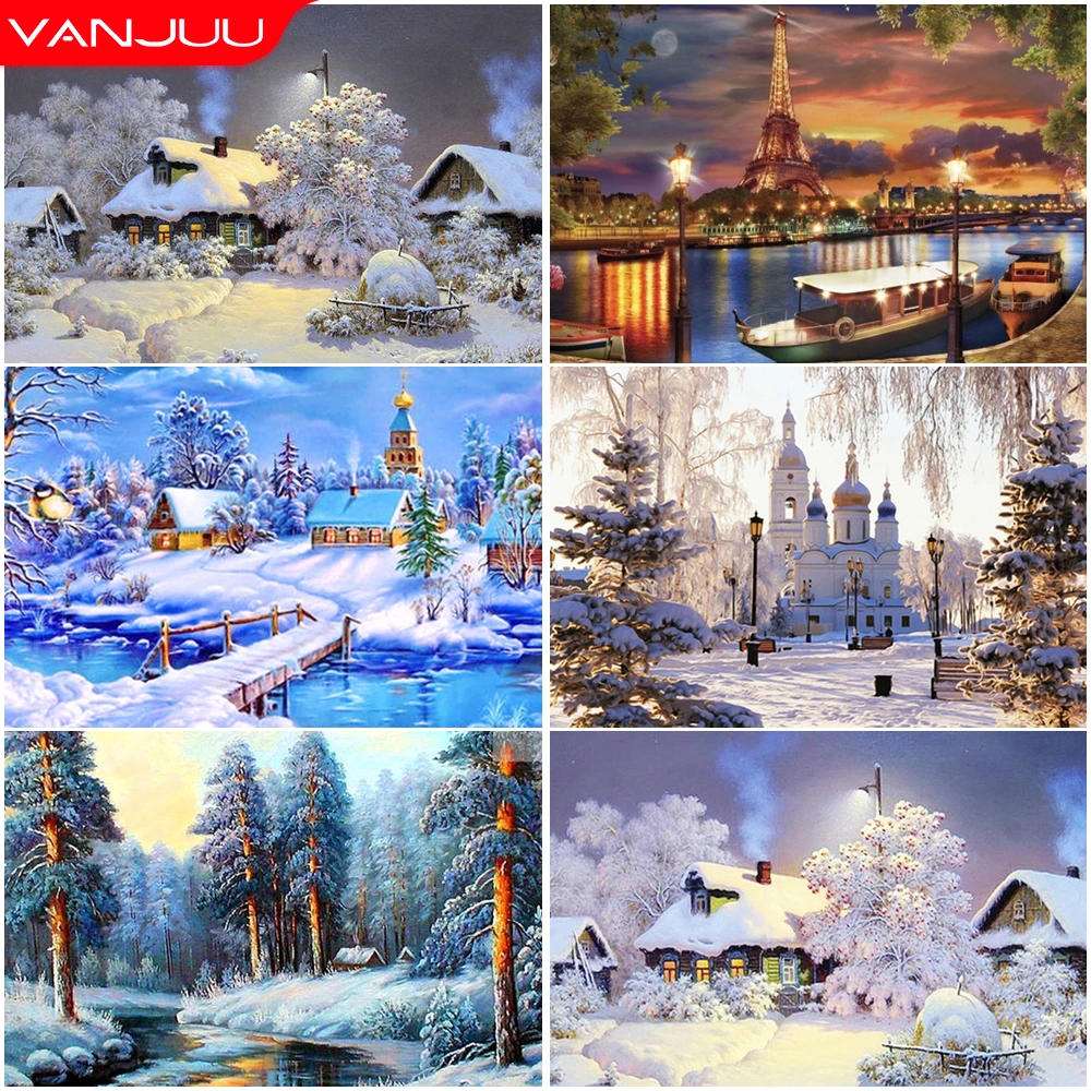 Landscape 5D Diamond Painting Snow Scene Diamond Painting Mosaic Full Drill Diamond Embroidery Painting Home Decor
Landscape 5D Diamond Painting Snow Scene Diamond Painting Mosaic Full Drill Diamond Embroidery Painting Home Decor