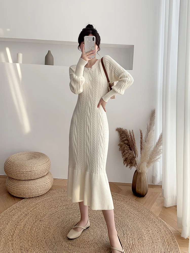 Chic Knit Sweater fairy Dress Women Knitted with Mesh Spaghetti Strap Dress Female Long Sleeve Soft Vestidos Winter Cottagecore
Chic Knit Sweater fairy Dress Women Knitted with Mesh Spaghetti Strap Dress Female Long Sleeve Soft Vestidos Winter Cottagecore