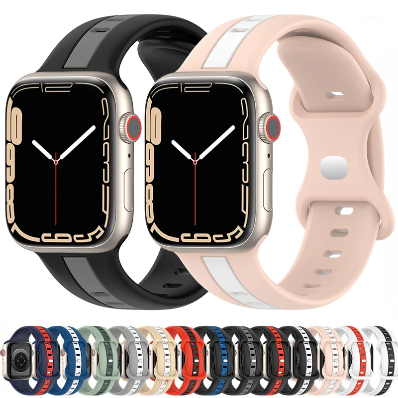Ремешок силиконовый для Apple Watch Band, двухцветный браслет для iWatch UItra 8 7 6 5 4 3 SE, 49 мм 45 мм 41 мм 44 мм 40 мм 42 мм
Ремешок силиконовый для Apple Watch Band, двухцветный браслет для iWatch UItra 8 7 6 5 4 3 SE, 49 мм 45 мм 41 мм 44 мм 40 мм 42 мм