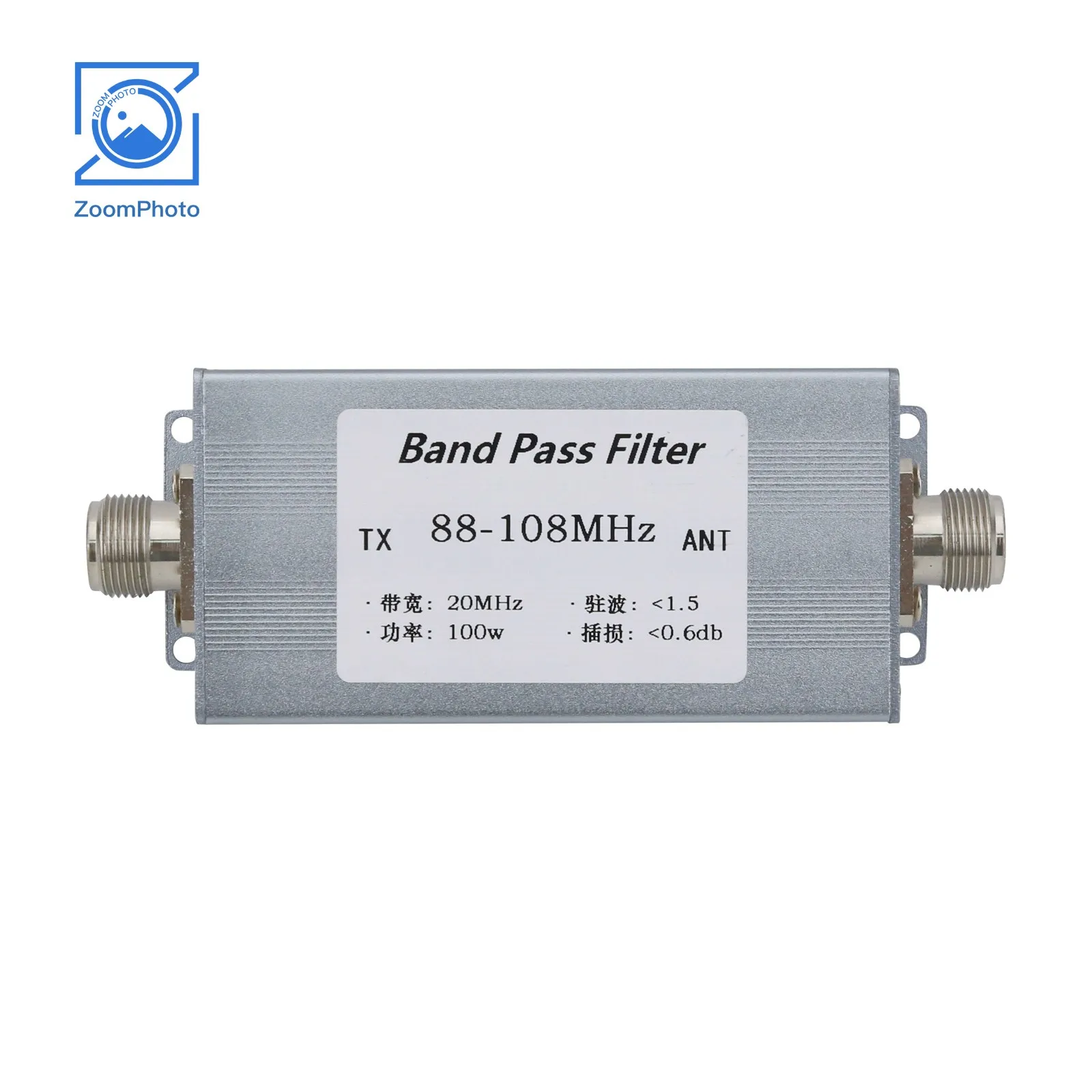 Band Pass Filter BPF 88-108MHz Bandpass Filter Anti-Interference High Receiving Sensitivity 100W
Band Pass Filter BPF 88-108MHz Bandpass Filter Anti-Interference High Receiving Sensitivity 100W