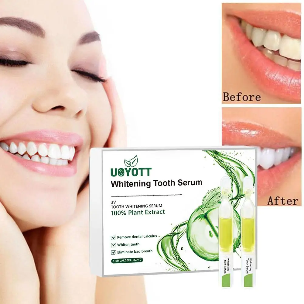 

Natural Mint Flavor Teeth Whitening Essence Oral Care Ampoule Stains 10PC Cleaning Serum Remove Toothpaste Teeth Effective V2N8