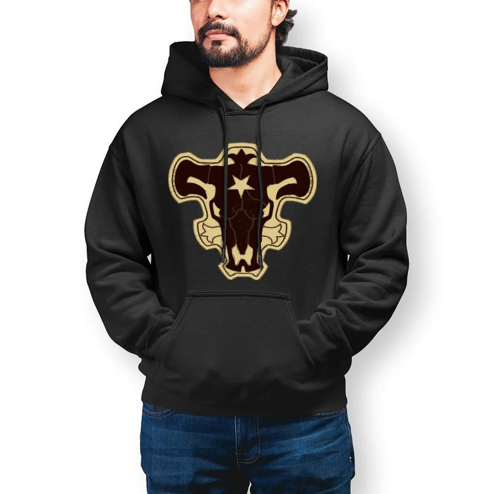 

Black Clover Casual Hoodies Male Black Bull Squad Pretty Pullover Hoodie Autumn Loose Design Hooded Sweatshirts Oversize Clothes