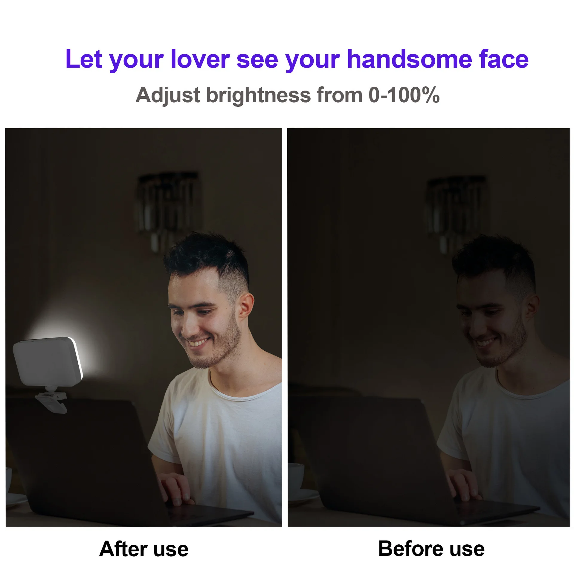 Clip on LED Light for Phone Laptop Tablet Adjustable Color and Brightness Portable and Perfect for Video Conferencing
Clip on LED Light for Phone Laptop Tablet Adjustable Color and Brightness Portable and Perfect for Video Conferencing