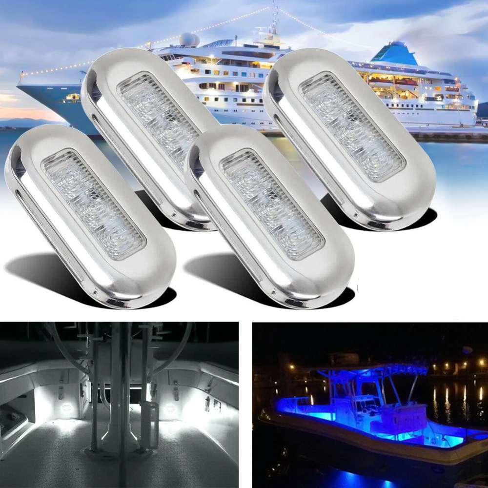 4Pcs 12V Waterproof LED Boat Courtesy Lights Stern Light Yacht Marine Lights Stair Deck Transom Marine Boat Yacht Accessories
4Pcs 12V Waterproof LED Boat Courtesy Lights Stern Light Yacht Marine Lights Stair Deck Transom Marine Boat Yacht Accessories