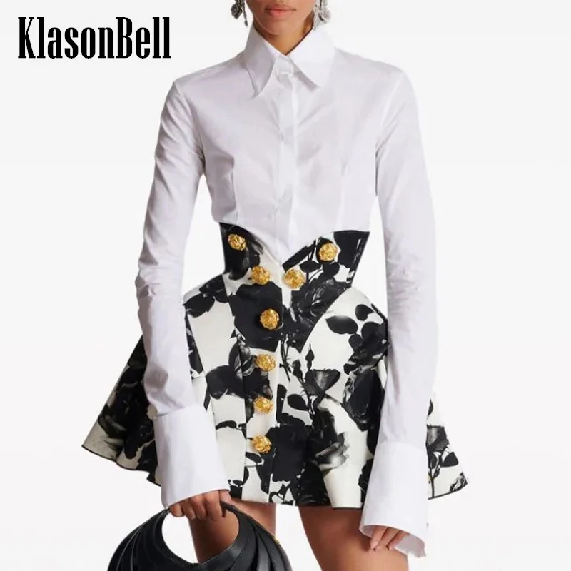 5,11 белая хлопковая блузка KlasonBell с расклешенными длинными рукавами, женская блузка с отложным воротником и присборенной талией, дизайнерская характерная универсальная рубашка с золотыми пуговицами
5,11 белая хлопковая блузка KlasonBell с расклешенными длинными рукавами, женская блузка с отложным воротником и присборенной талией, дизайнерская характерная универсальная рубашка с золотыми пуговицами
