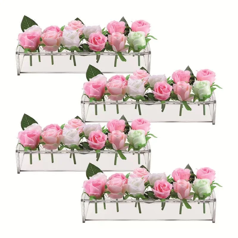 

Акриловая ваза для цветов, креативное украшение на День святого Валентина, прозрачная подставка для розовых лилий, Лидер продаж, подарок на день матери, для подруги или жены