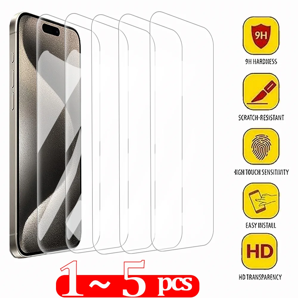 1-5PCS Transparent Tempered Glass For iPhone 15 Pro Max Screen Protector iPhone 15 14 13 12 11 Pro Max HD Scratch Proof Front Film iPhone15 Pro Movil Protector Pantalla Apple 15Pro Mobile Phone Glass
1-5PCS Transparent Tempered Glass For iPhone 15 Pro Max Screen Protector iPhone 15 14 13 12 11 Pro Max HD Scratch Proof Front Film iPhone15 Pro Movil Protector Pantalla Apple 15Pro Mobile Phone Glass