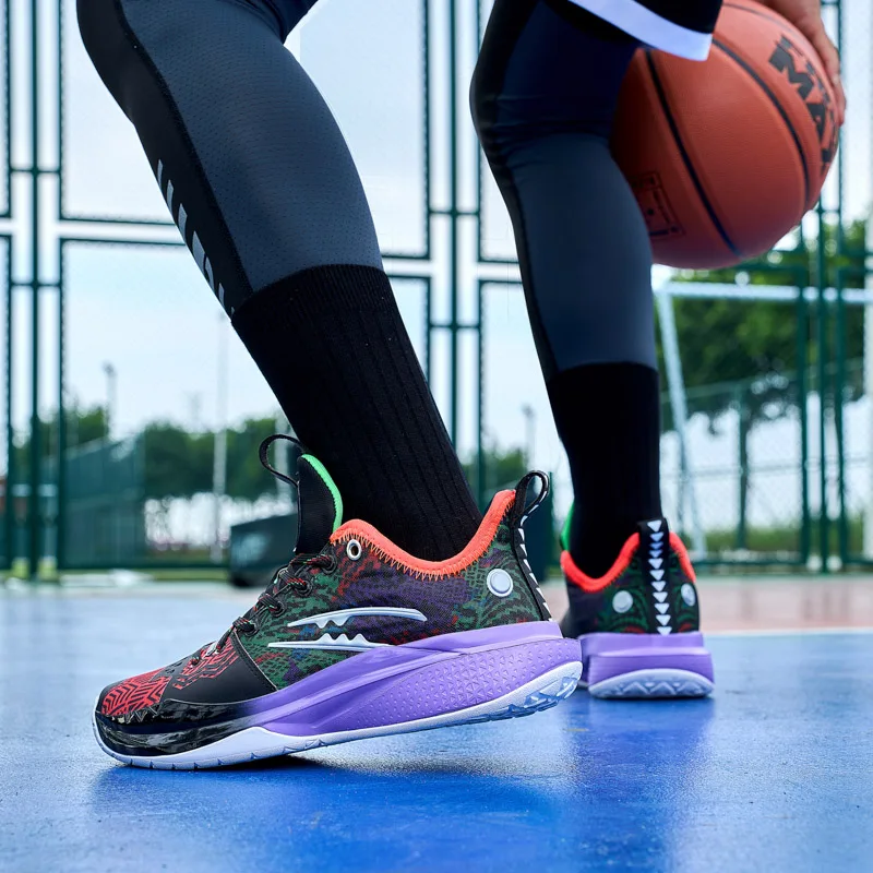 Sapatos de basquete masculino marca designer tendência tênis cushioing real sapatos de treinamento de basquete crianças sapatos esportivos ao ar livre Sapatos de basquete masculino marca designer tendência tênis cushioing real sapatos de treinamento de basquete crianças sapatos esportivos ao ar livre