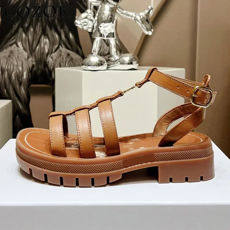 2024 Hot Deals Rome Thick Sole Sandals Women's Summer Solid Color Cut Outs Slippers Fashion All-match Vacation Casual Flat Shoes
2024 Hot Deals Rome Thick Sole Sandals Women's Summer Solid Color Cut Outs Slippers Fashion All-match Vacation Casual Flat Shoes