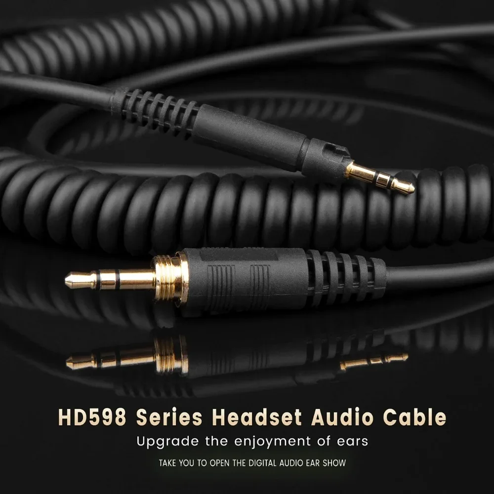 Replacement Spring Coiled 6.35mm Aux Cable Extension Cord for Rane RH-2 Headphones Replacement Spring Coiled 6.35mm Aux Cable Extension Cord for Rane RH-2 Headphones
