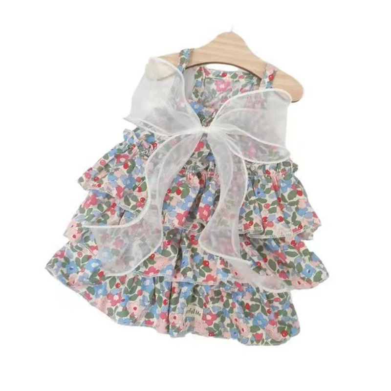 Dog Cotton Dress - Dog Princess Style Floral Skirt Dog Cotton Dress - Dog Princess Style Floral Skirt
