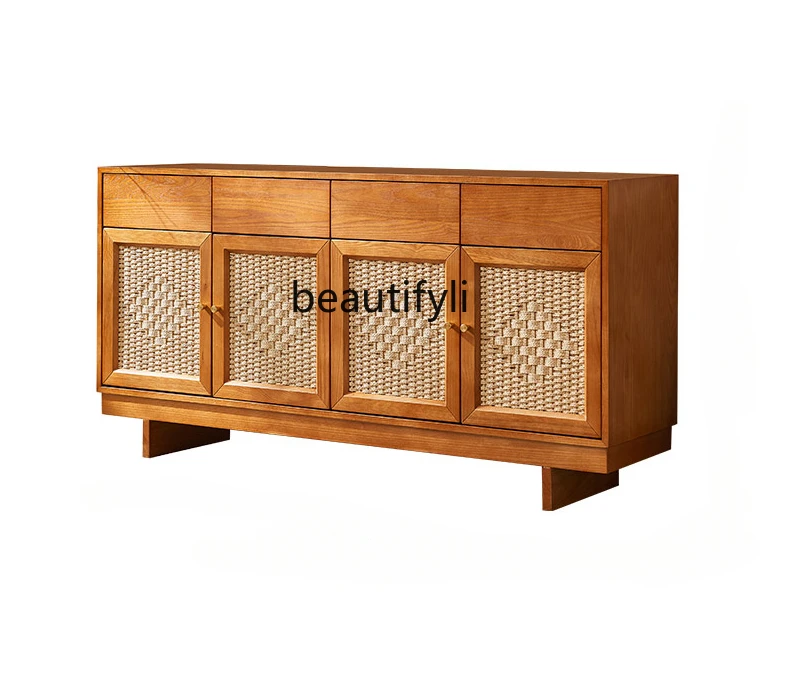 Nordic Solid Wood Dining Side Tea Cabinet Modern Minimalist Restaurant Food Storage Cabinet Rattan Home Entrance Cabinet
Nordic Solid Wood Dining Side Tea Cabinet Modern Minimalist Restaurant Food Storage Cabinet Rattan Home Entrance Cabinet