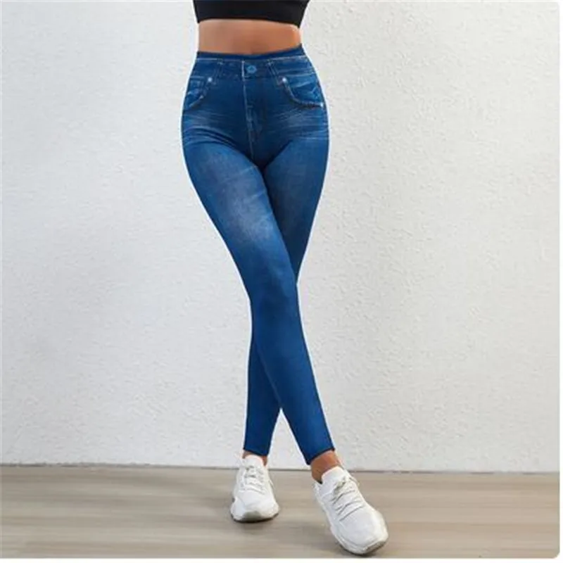 Women Print Denim High Waist Leggings Hip Lifting Women Fitness Leggings Tight Trousers Leisure Flexible Yoga Pant Skinny Pants
Women Print Denim High Waist Leggings Hip Lifting Women Fitness Leggings Tight Trousers Leisure Flexible Yoga Pant Skinny Pants